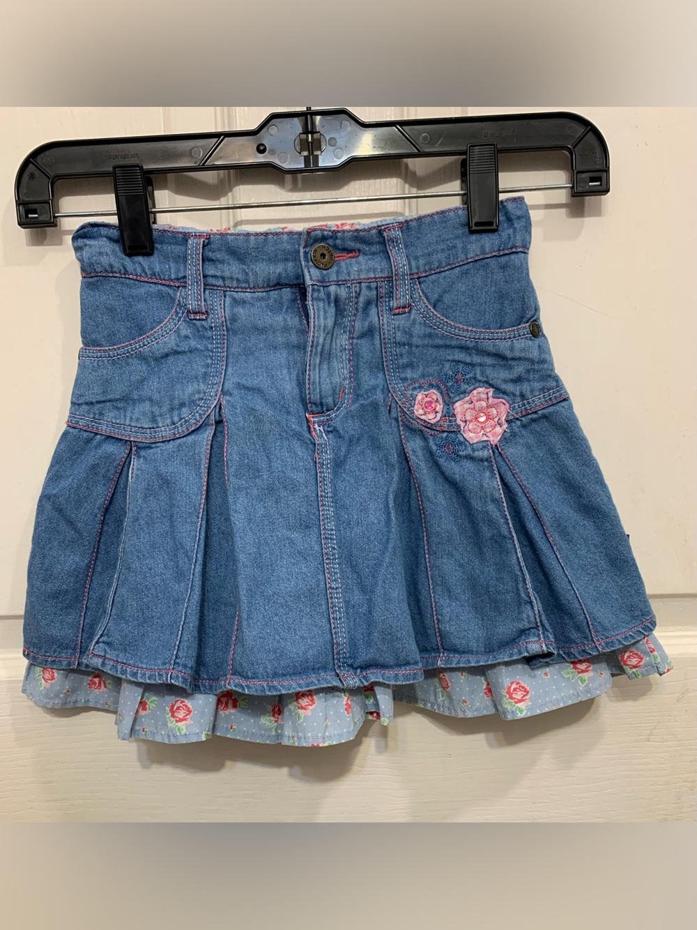 Vintage Pumpkin Patch 3T Denim Layered Skirt.          3644